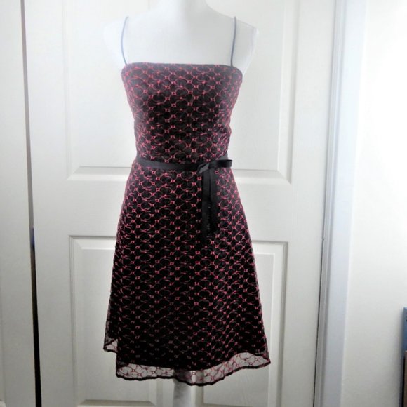 ABS Collection Black & Pink Spaghetti Strap Dress - Picture 12 of 16